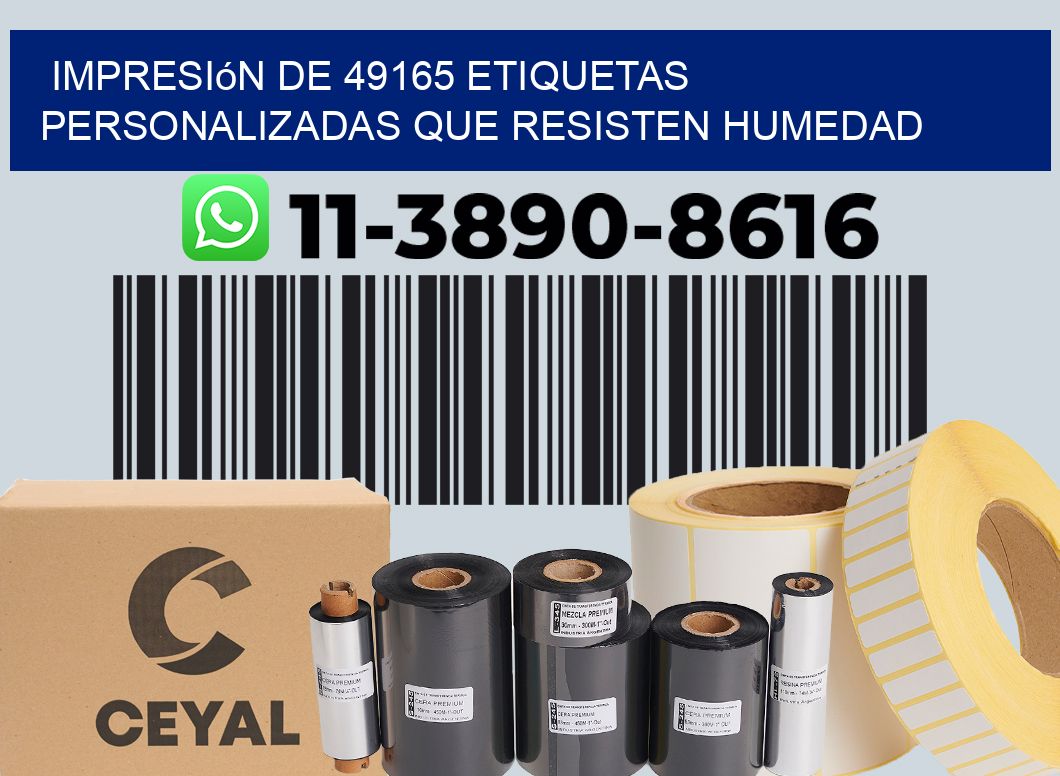 impresión de 49165 etiquetas personalizadas que resisten humedad