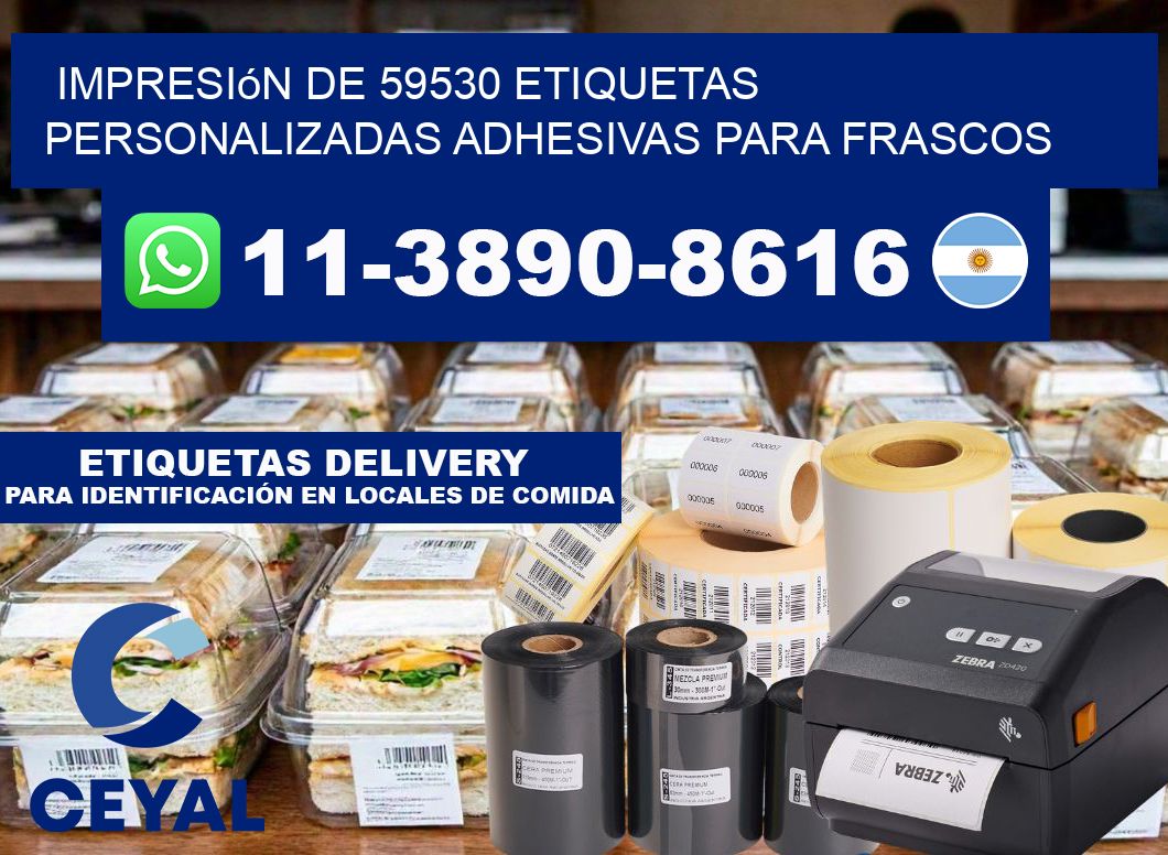 impresión de 59530 etiquetas personalizadas adhesivas para frascos