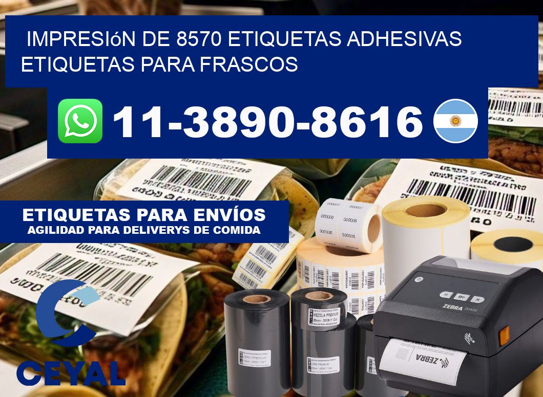 impresión de 8570 etiquetas adhesivas etiquetas para frascos