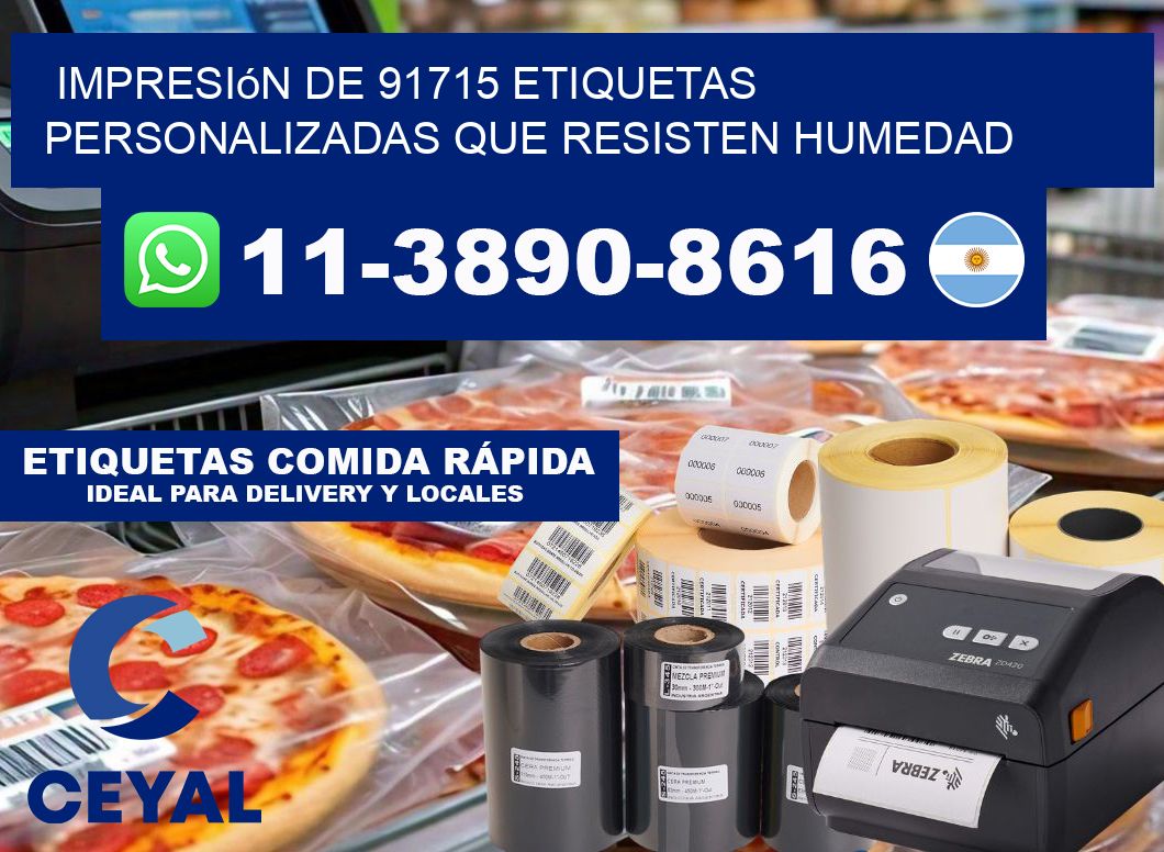 impresión de 91715 etiquetas personalizadas que resisten humedad