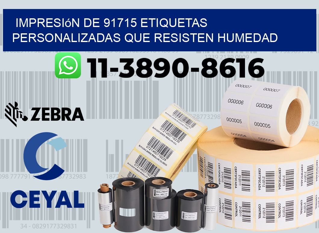 impresión de 91715 etiquetas personalizadas que resisten humedad