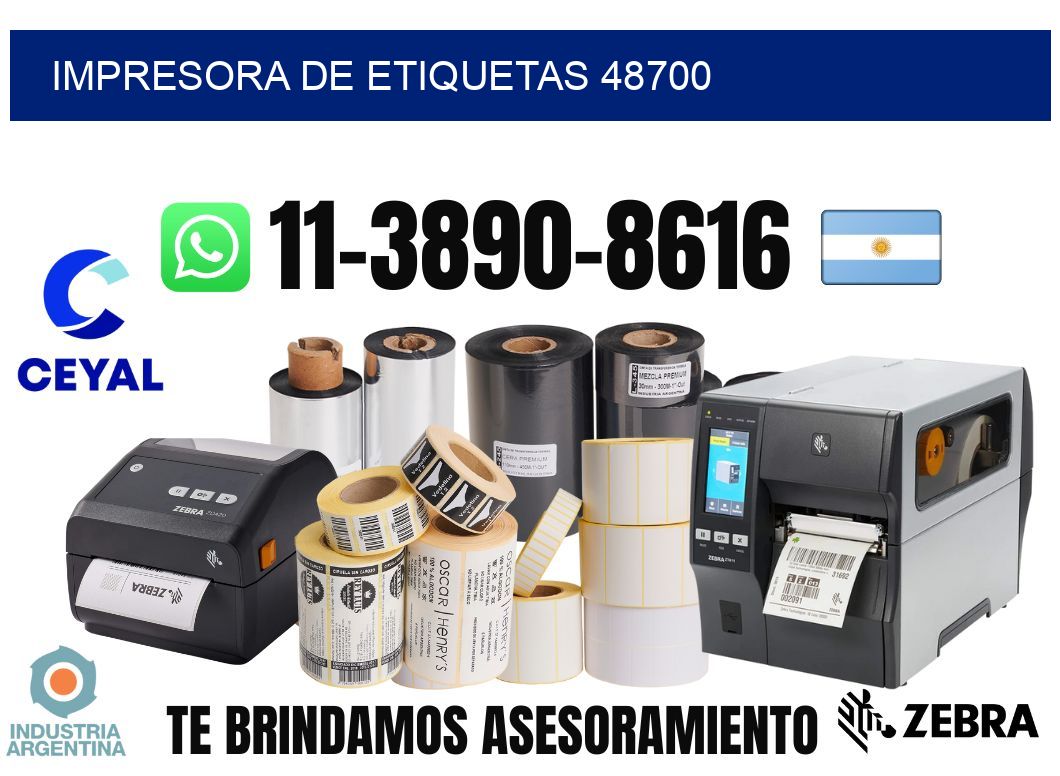impresora de etiquetas 48700