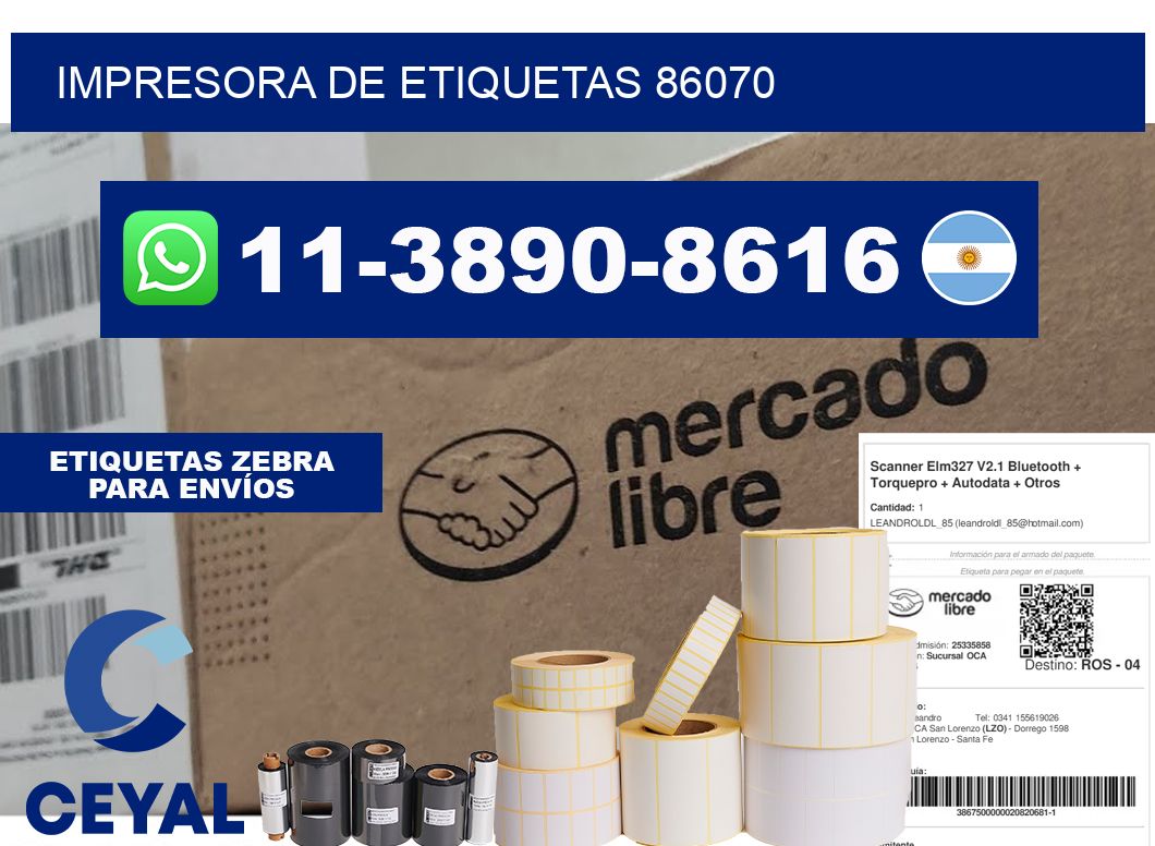 impresora de etiquetas 86070