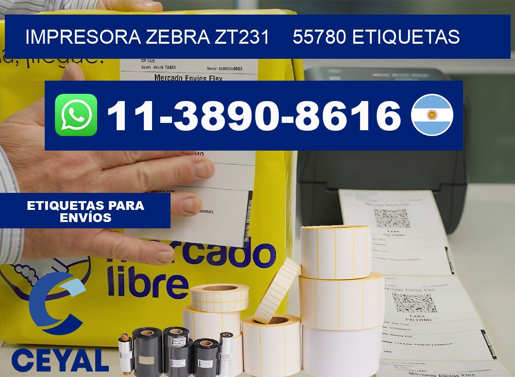 impresora zebra zt231    55780 etiquetas