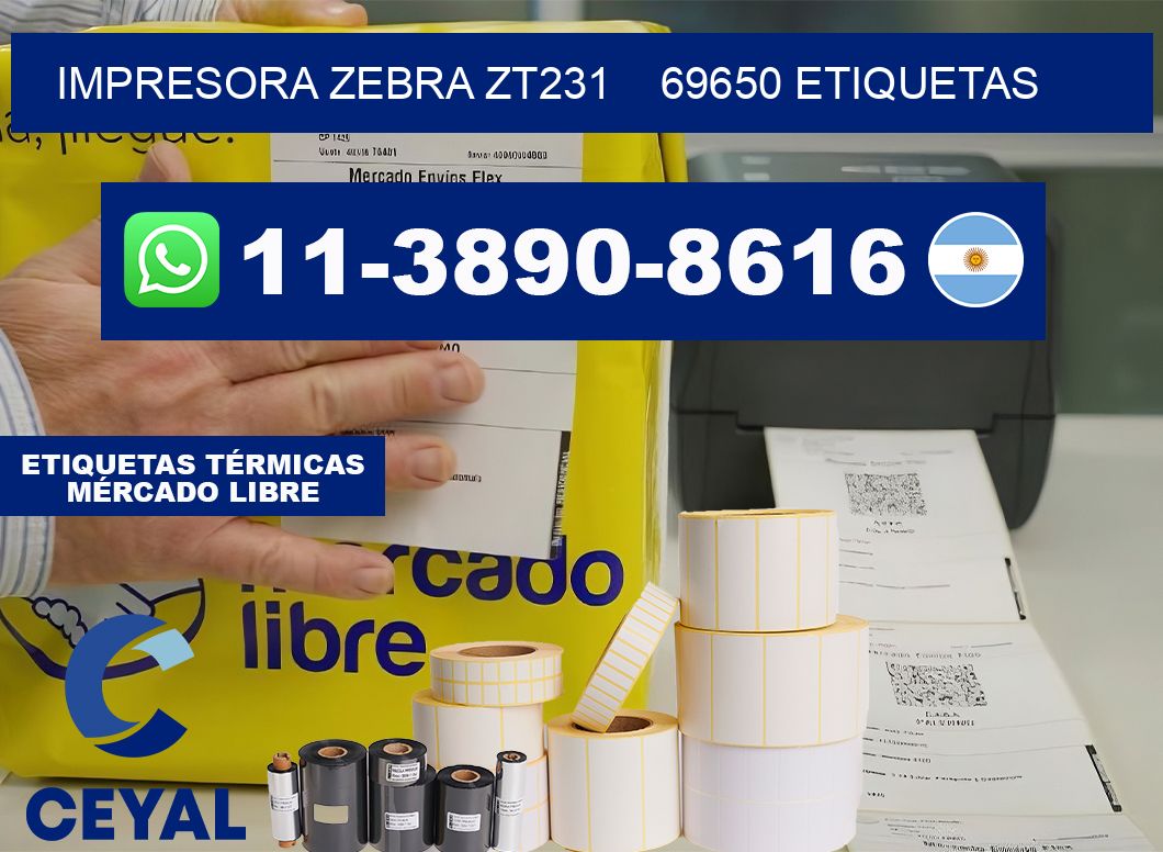 impresora zebra zt231    69650 etiquetas