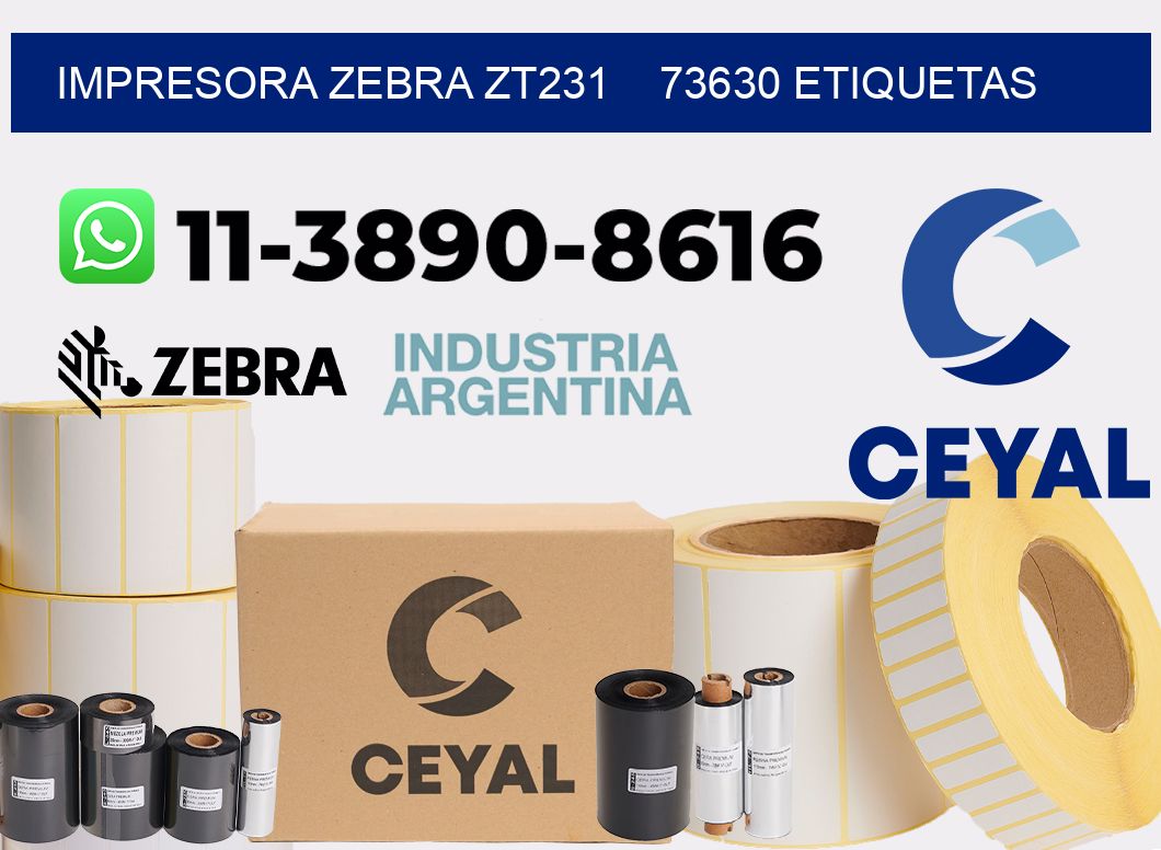 impresora zebra zt231    73630 etiquetas