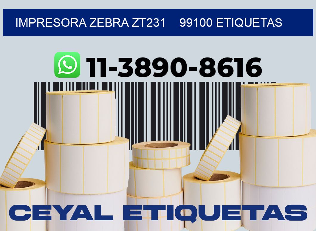 impresora zebra zt231    99100 etiquetas