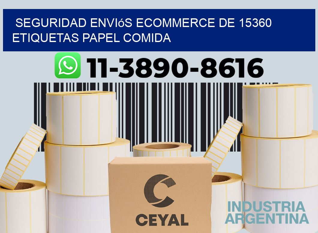 seguridad enviós ecommerce de 15360 etiquetas papel comida