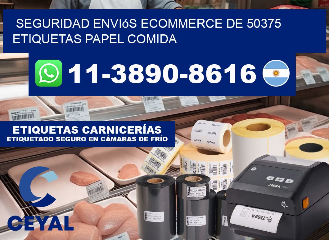 seguridad enviós ecommerce de 50375 etiquetas papel comida