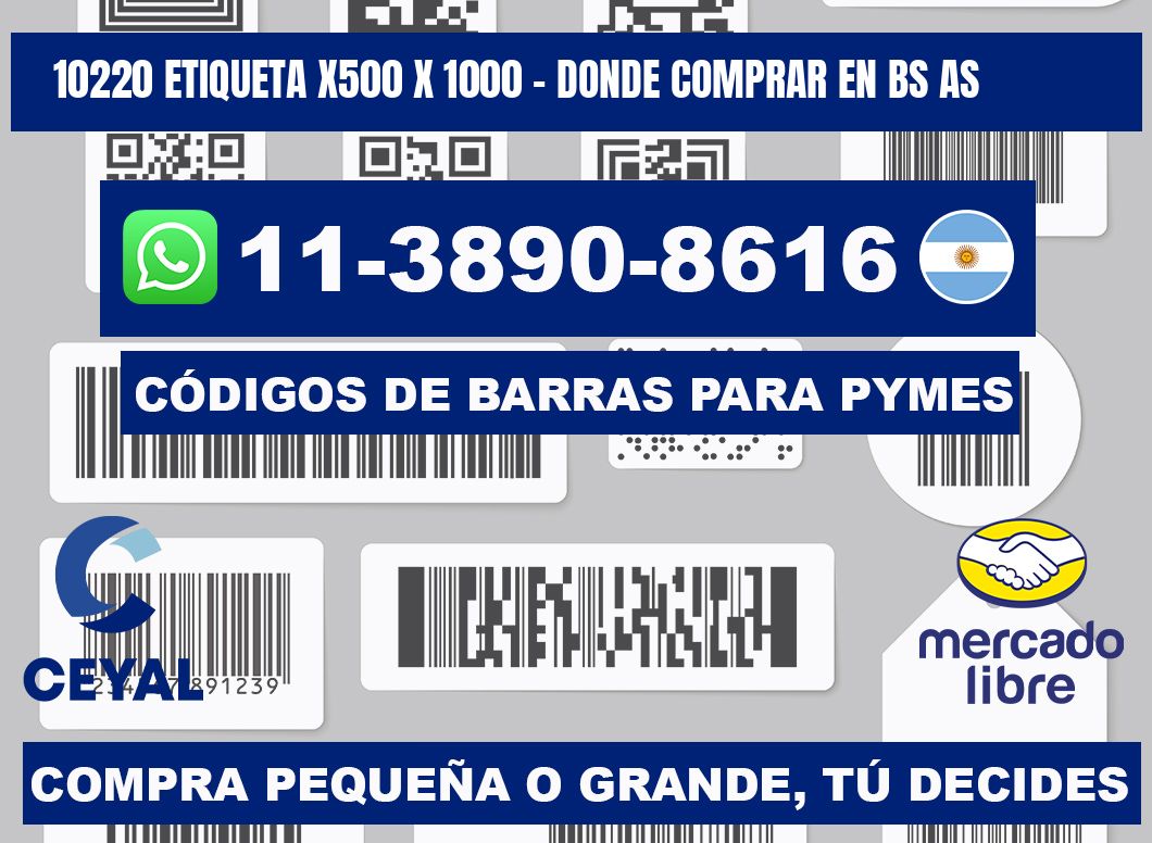 10220 etiqueta x500 x 1000 - Donde Comprar en bs as