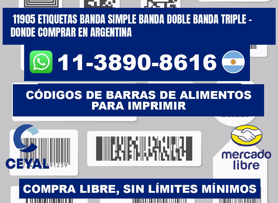 11905 etiquetas banda simple banda doble banda triple - Donde Comprar en Argentina