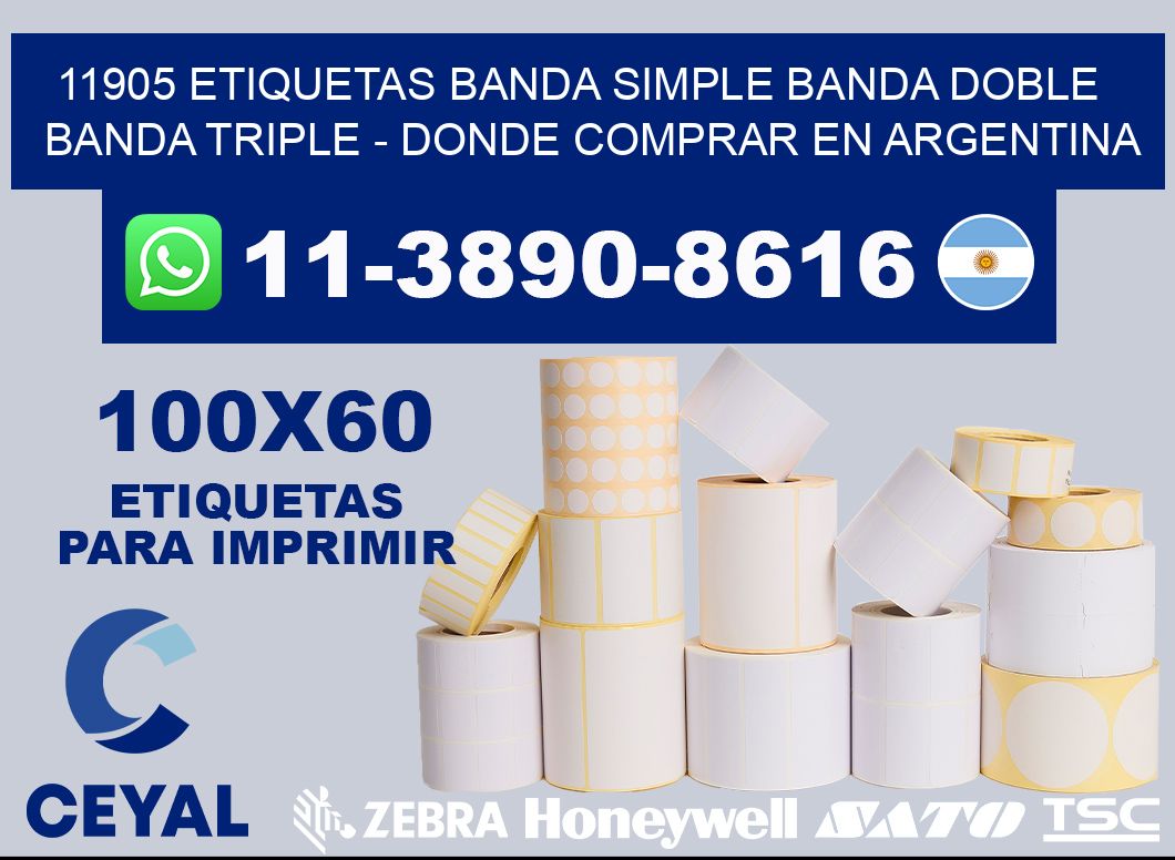 11905 etiquetas banda simple banda doble banda triple - Donde Comprar en Argentina