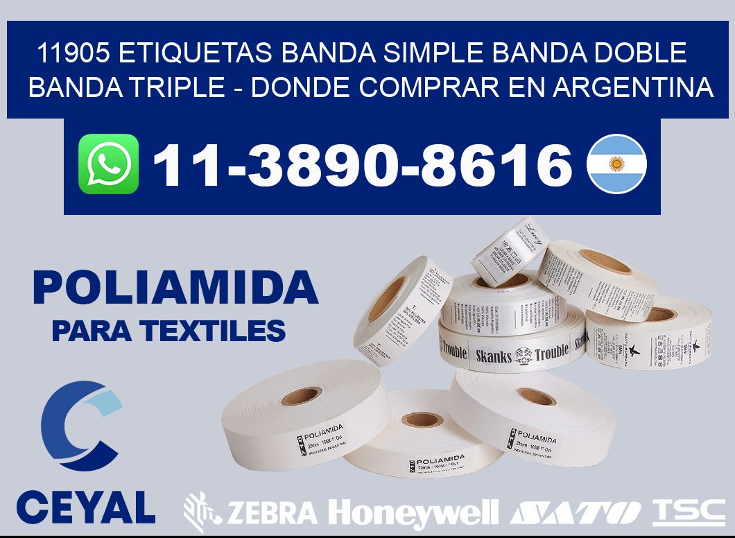 11905 etiquetas banda simple banda doble banda triple - Donde Comprar en Argentina