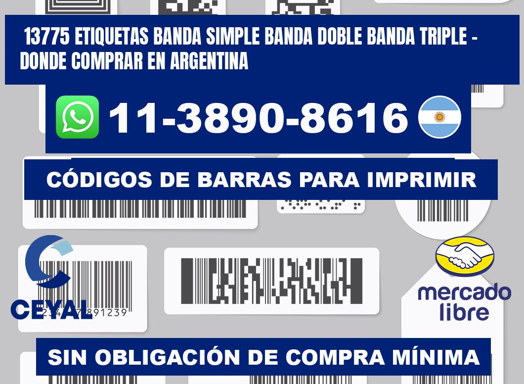 13775 etiquetas banda simple banda doble banda triple - Donde Comprar en Argentina
