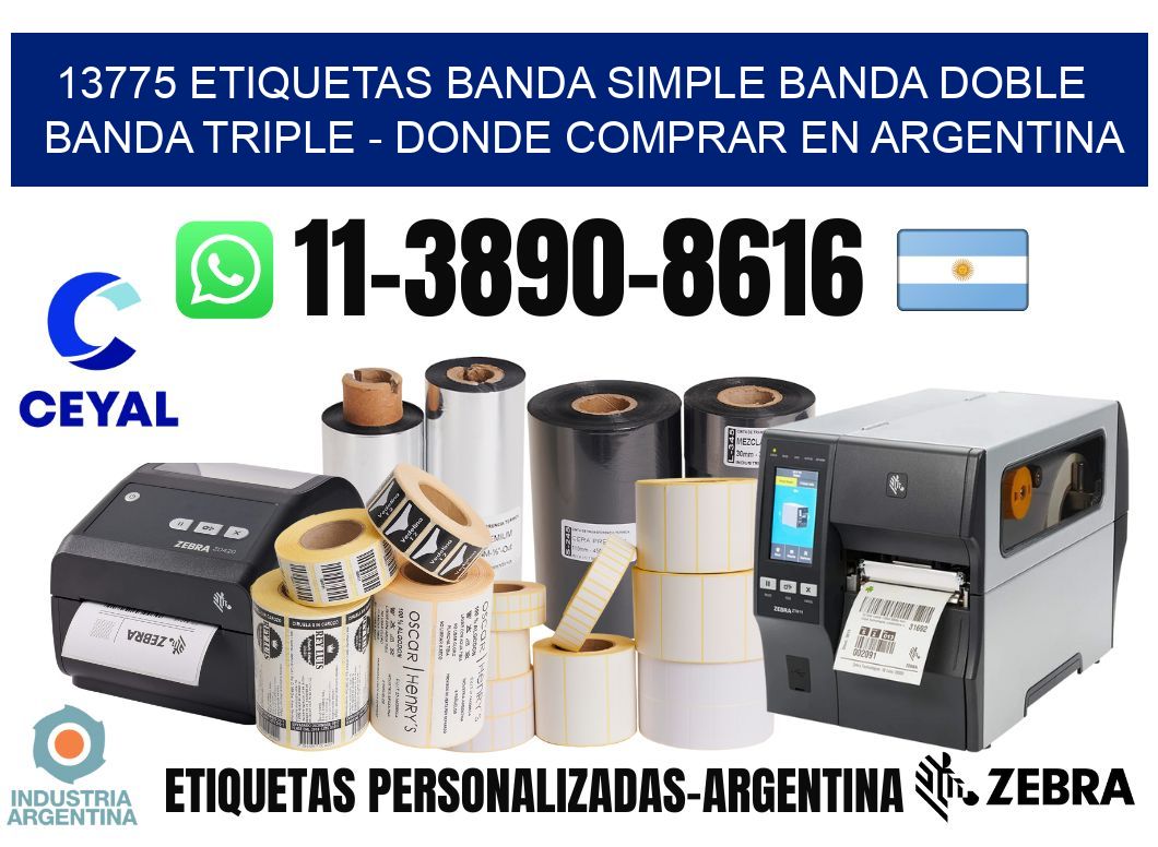 13775 etiquetas banda simple banda doble banda triple - Donde Comprar en Argentina