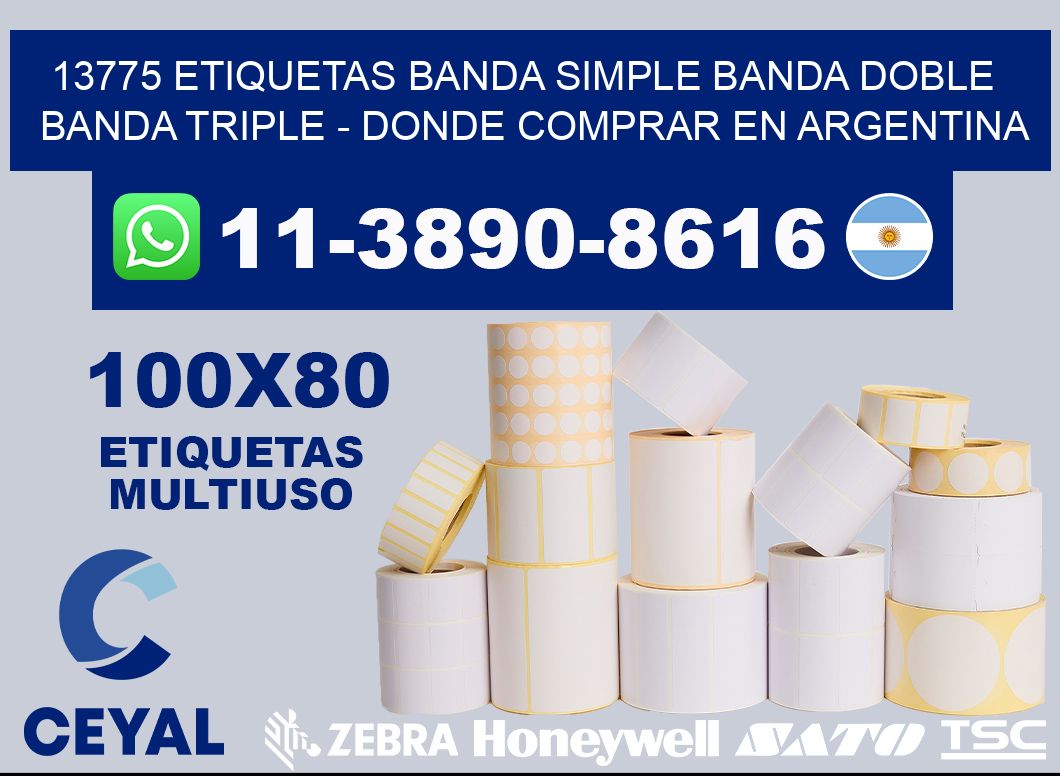 13775 etiquetas banda simple banda doble banda triple - Donde Comprar en Argentina