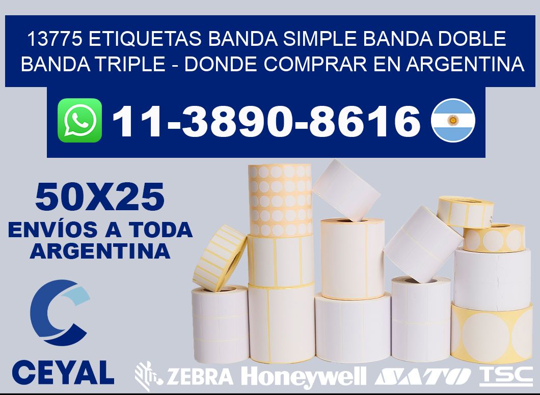 13775 etiquetas banda simple banda doble banda triple - Donde Comprar en Argentina