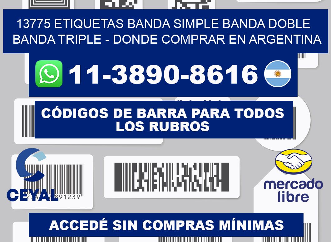 13775 etiquetas banda simple banda doble banda triple - Donde Comprar en Argentina