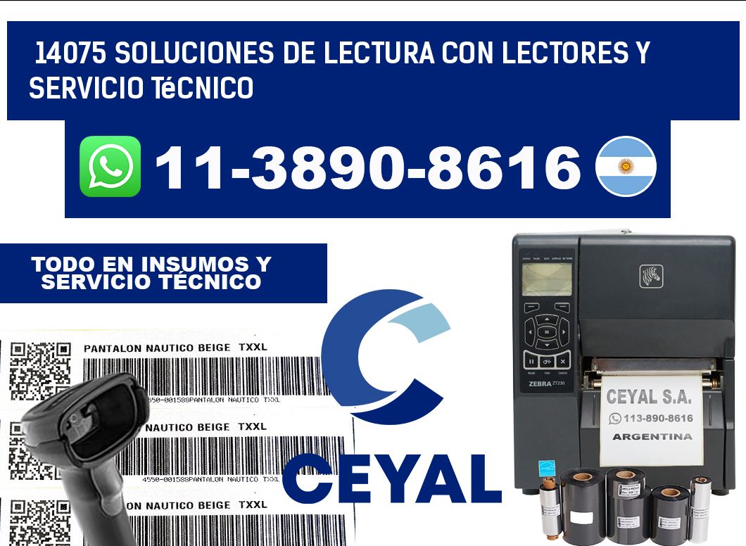 14075 Soluciones de lectura con lectores y Servicio Técnico
