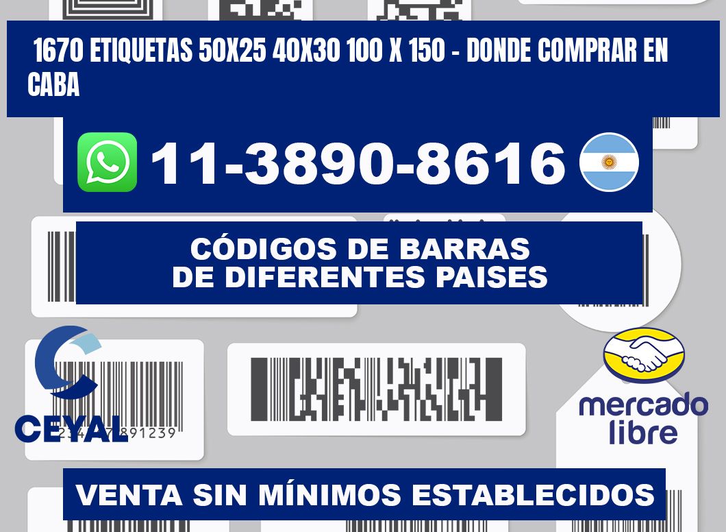 1670 etiquetas 50x25 40x30 100 x 150 - Donde Comprar en Caba