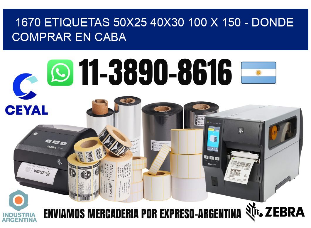 1670 etiquetas 50x25 40x30 100 x 150 - Donde Comprar en Caba