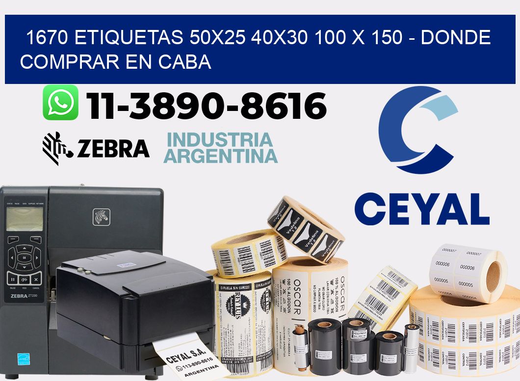 1670 etiquetas 50x25 40x30 100 x 150 - Donde Comprar en Caba