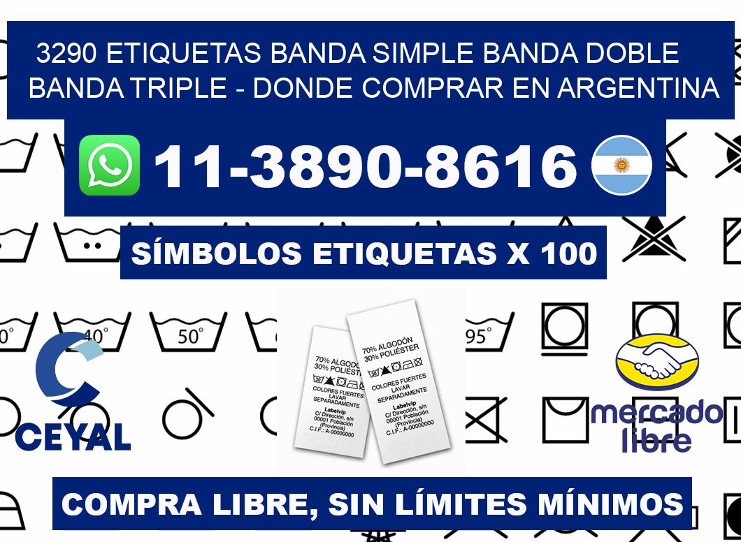 3290 etiquetas banda simple banda doble banda triple - Donde Comprar en Argentina