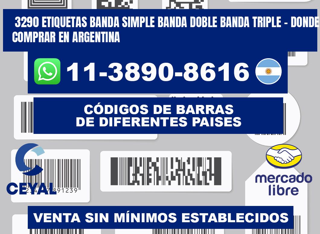 3290 etiquetas banda simple banda doble banda triple - Donde Comprar en Argentina