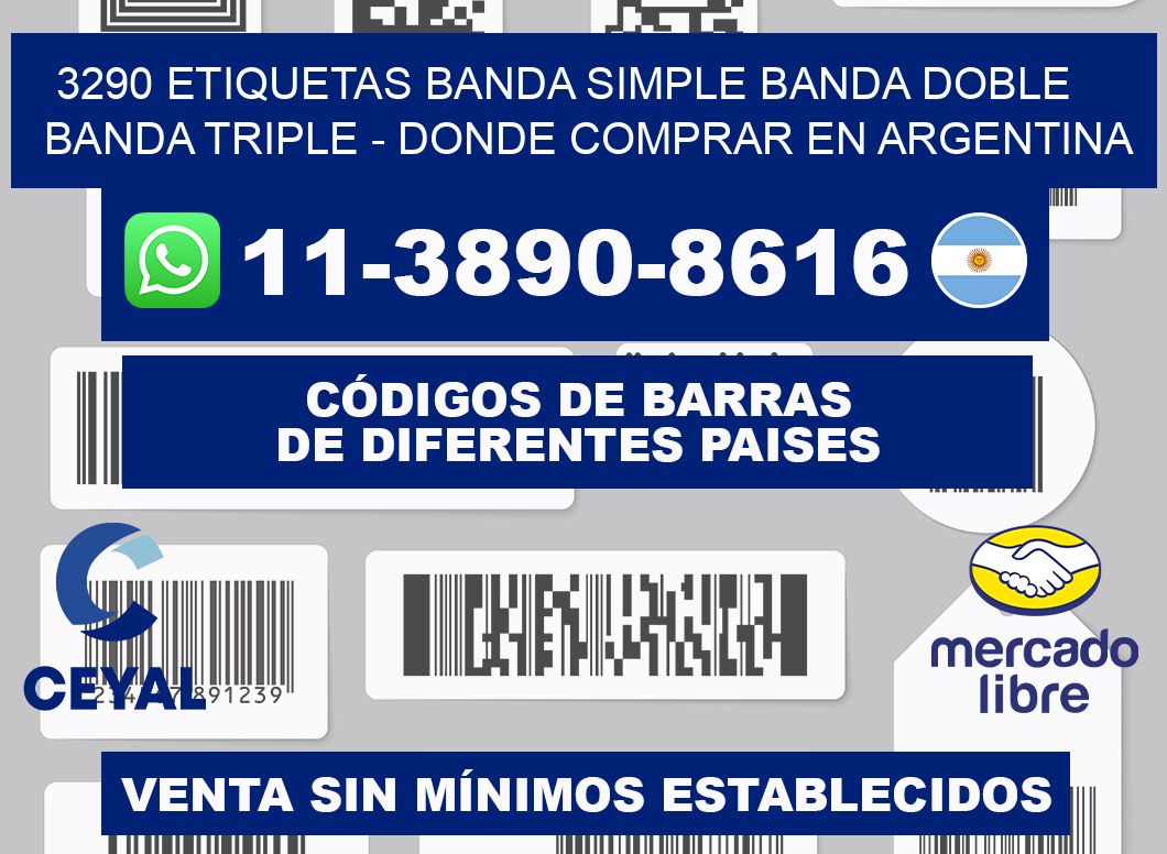 3290 etiquetas banda simple banda doble banda triple - Donde Comprar en Argentina
