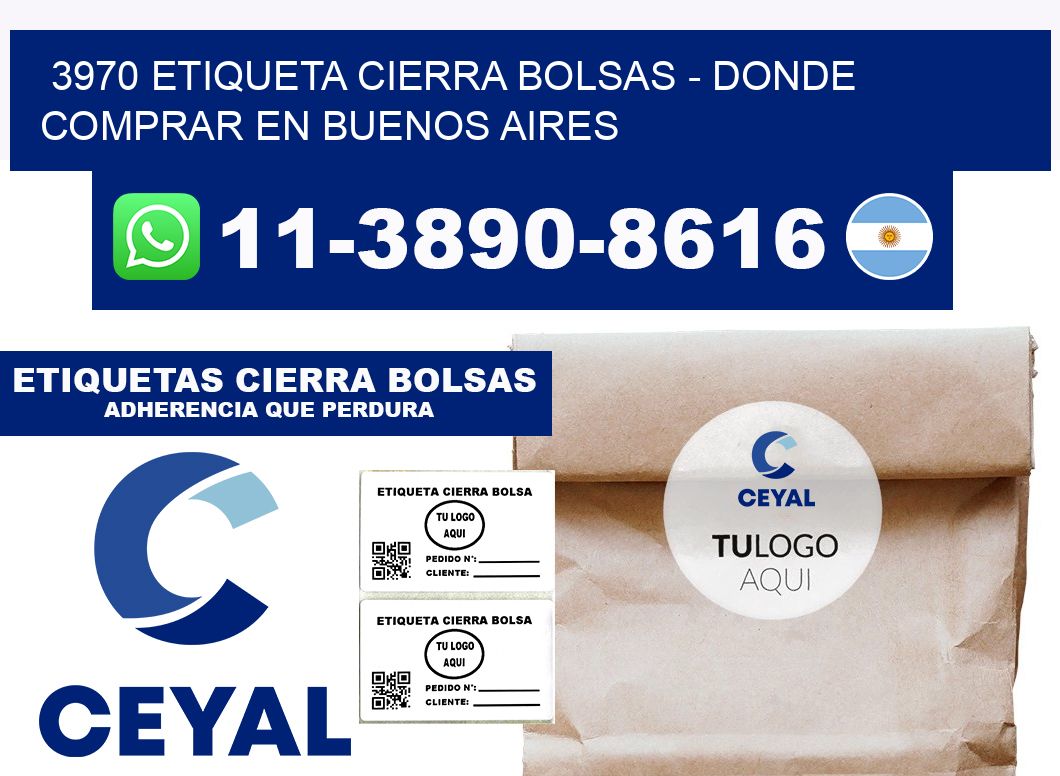 3970 etiqueta Cierra Bolsas - Donde Comprar en Buenos Aires