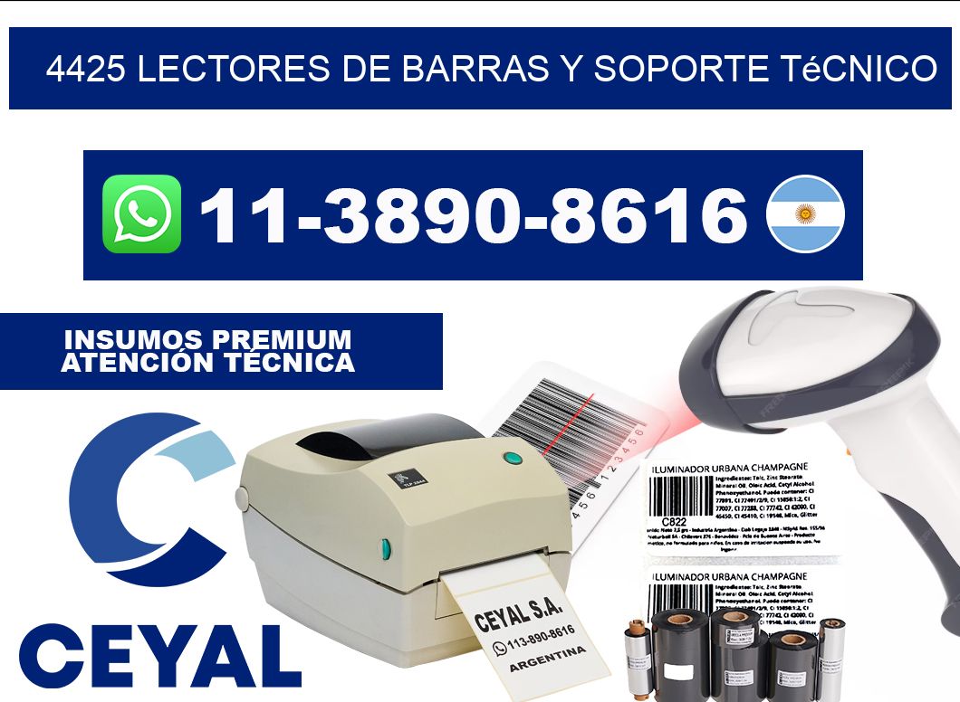 4425 Lectores de barras y Soporte Técnico