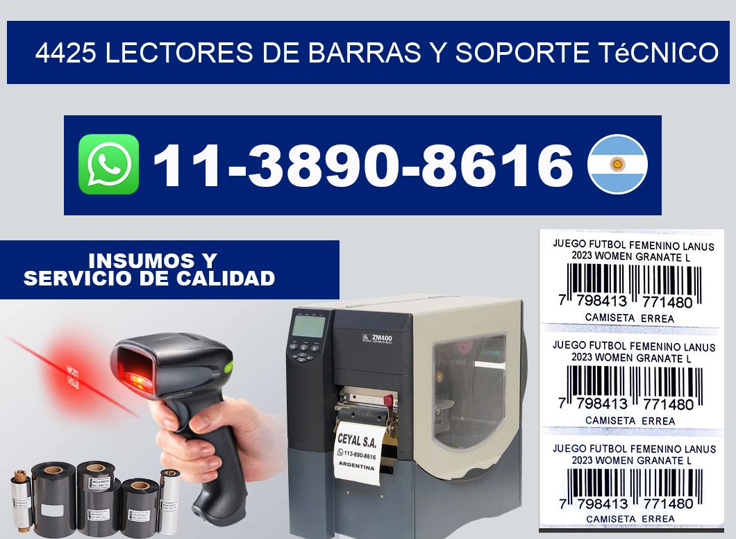 4425 Lectores de barras y Soporte Técnico