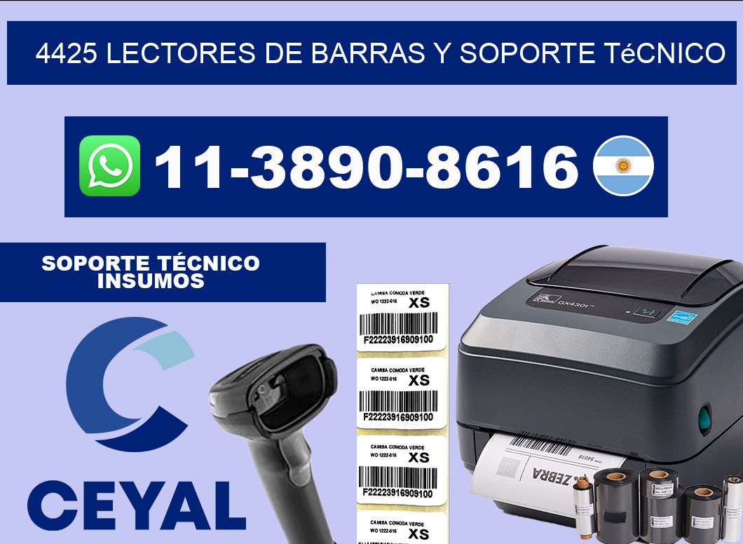 4425 Lectores de barras y Soporte Técnico