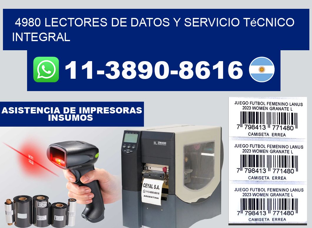 4980 Lectores de Datos y Servicio Técnico Integral