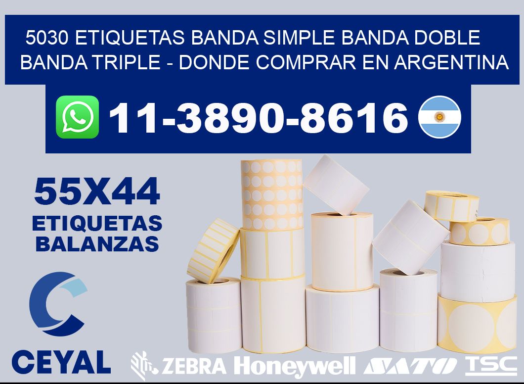 5030 etiquetas banda simple banda doble banda triple - Donde Comprar en Argentina