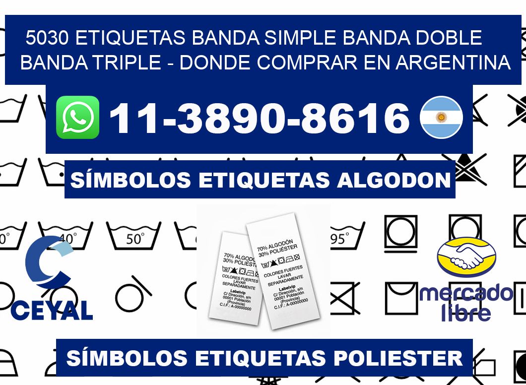 5030 etiquetas banda simple banda doble banda triple - Donde Comprar en Argentina