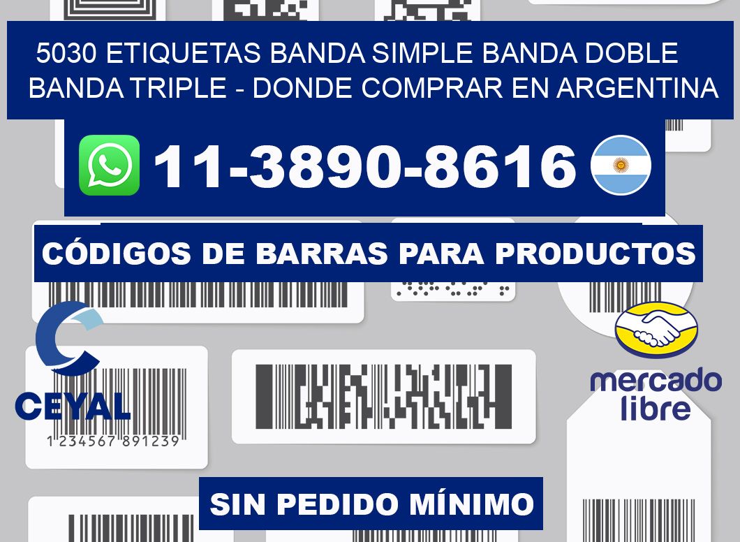5030 etiquetas banda simple banda doble banda triple - Donde Comprar en Argentina