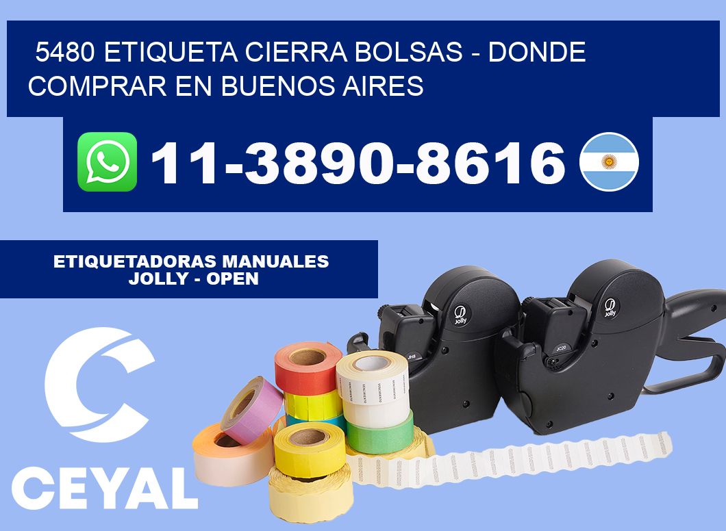 5480 etiqueta Cierra Bolsas - Donde Comprar en Buenos Aires
