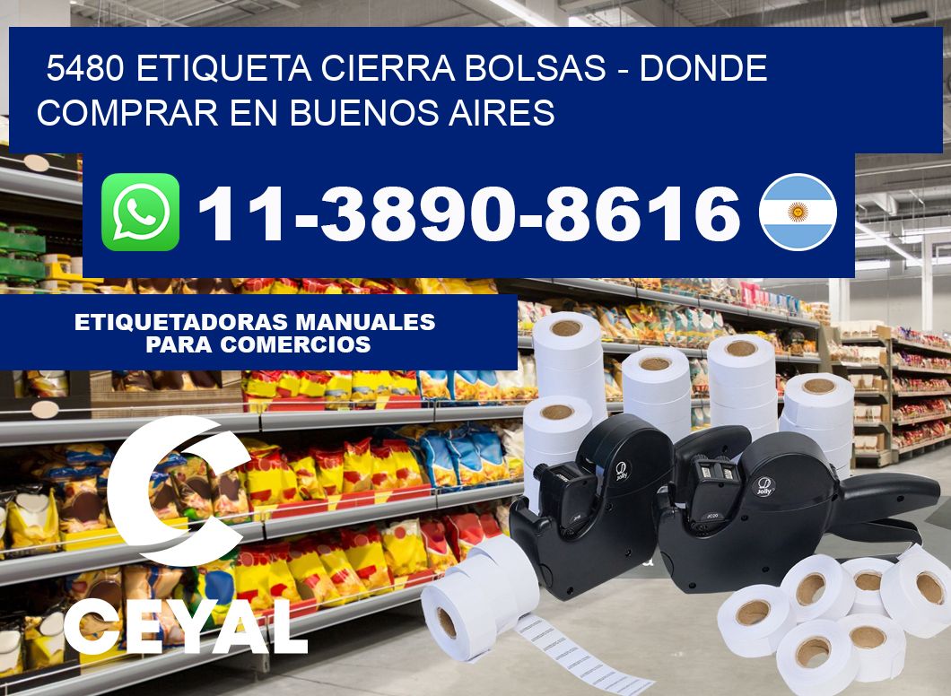 5480 etiqueta Cierra Bolsas - Donde Comprar en Buenos Aires