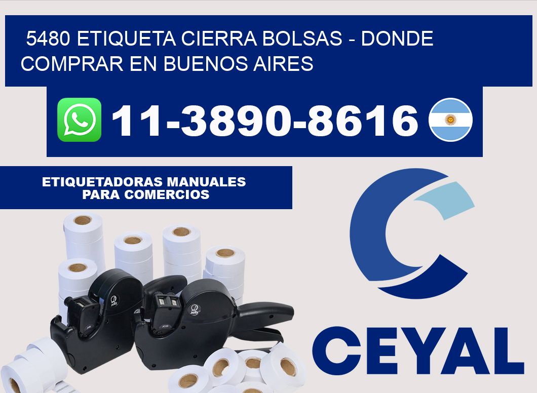 5480 etiqueta Cierra Bolsas - Donde Comprar en Buenos Aires