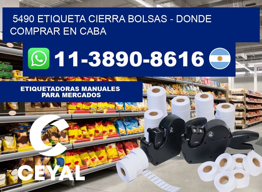 5490 etiqueta Cierra Bolsas - Donde Comprar en Caba