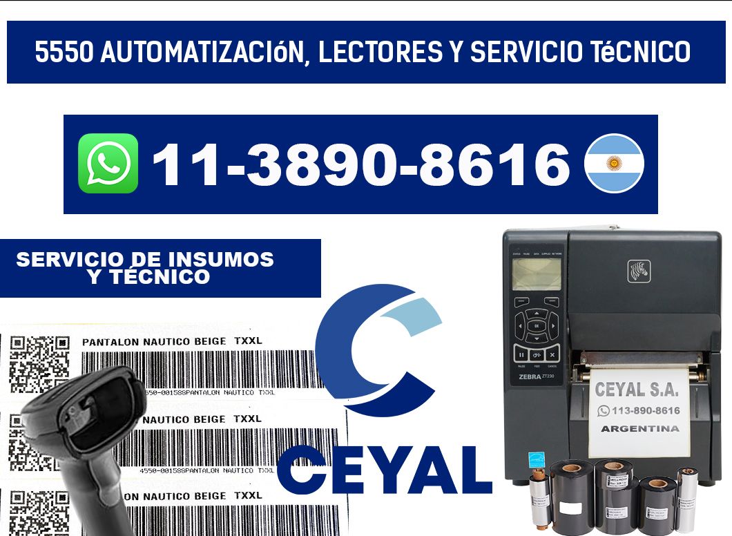 5550 Automatización, Lectores y Servicio Técnico