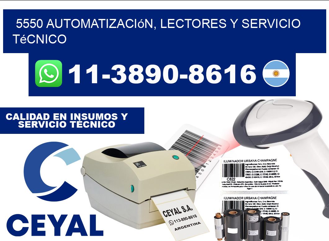 5550 Automatización, Lectores y Servicio Técnico