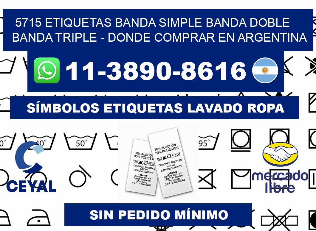 5715 etiquetas banda simple banda doble banda triple - Donde Comprar en Argentina