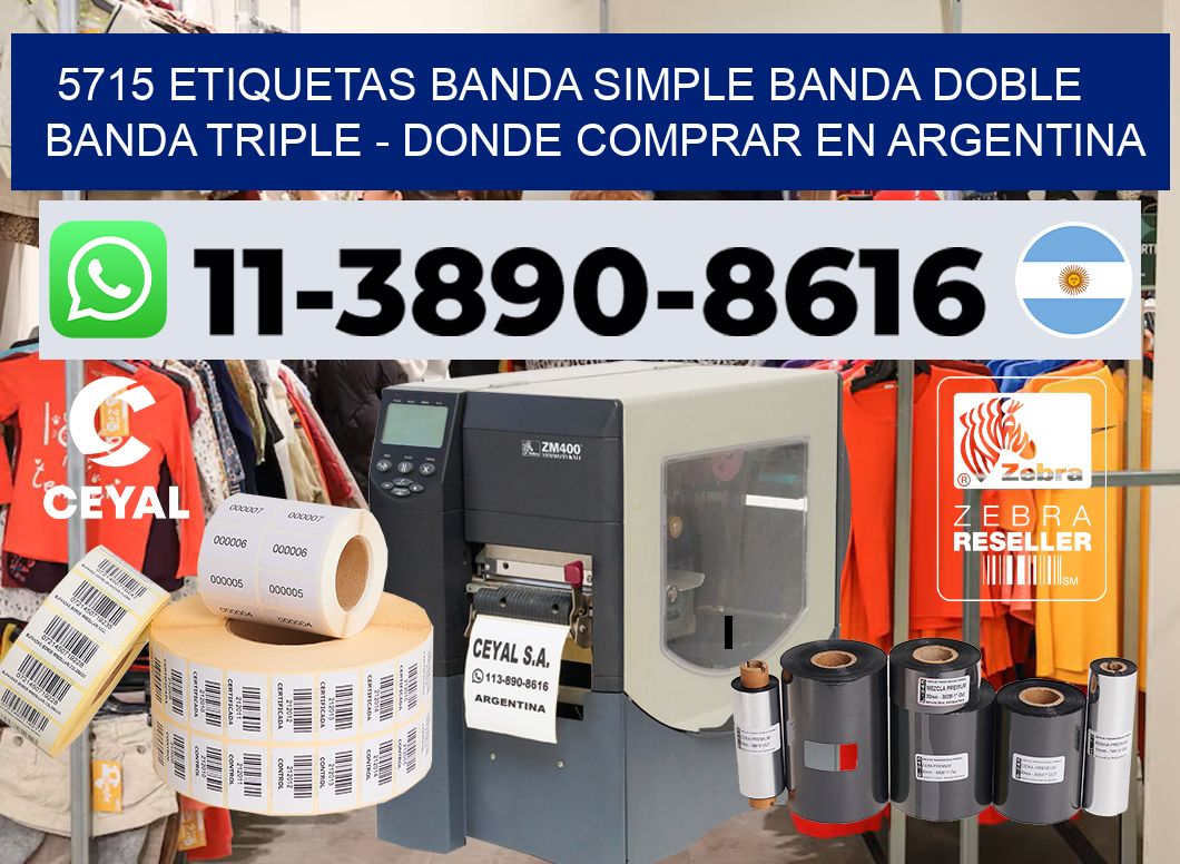 5715 etiquetas banda simple banda doble banda triple – Donde Comprar en Argentina