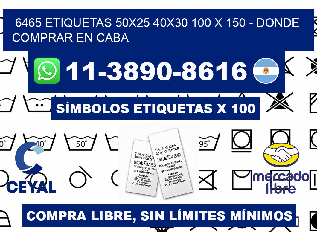 6465 etiquetas 50x25 40x30 100 x 150 - Donde Comprar en Caba