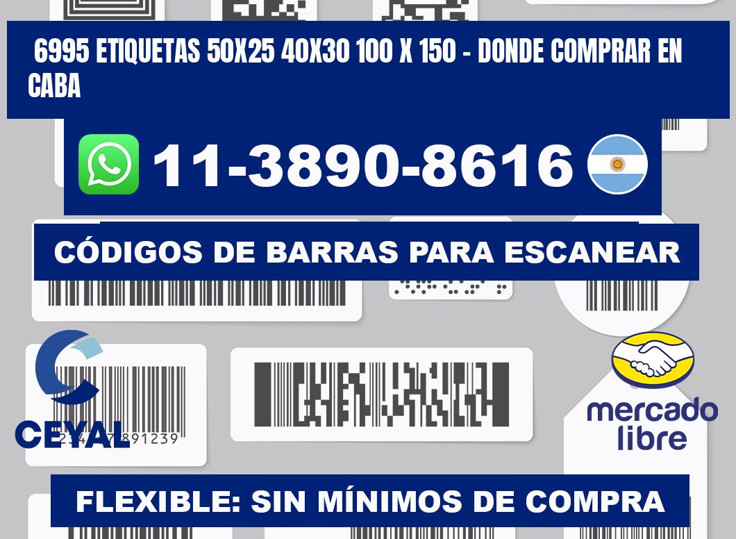 6995 etiquetas 50x25 40x30 100 x 150 - Donde Comprar en Caba