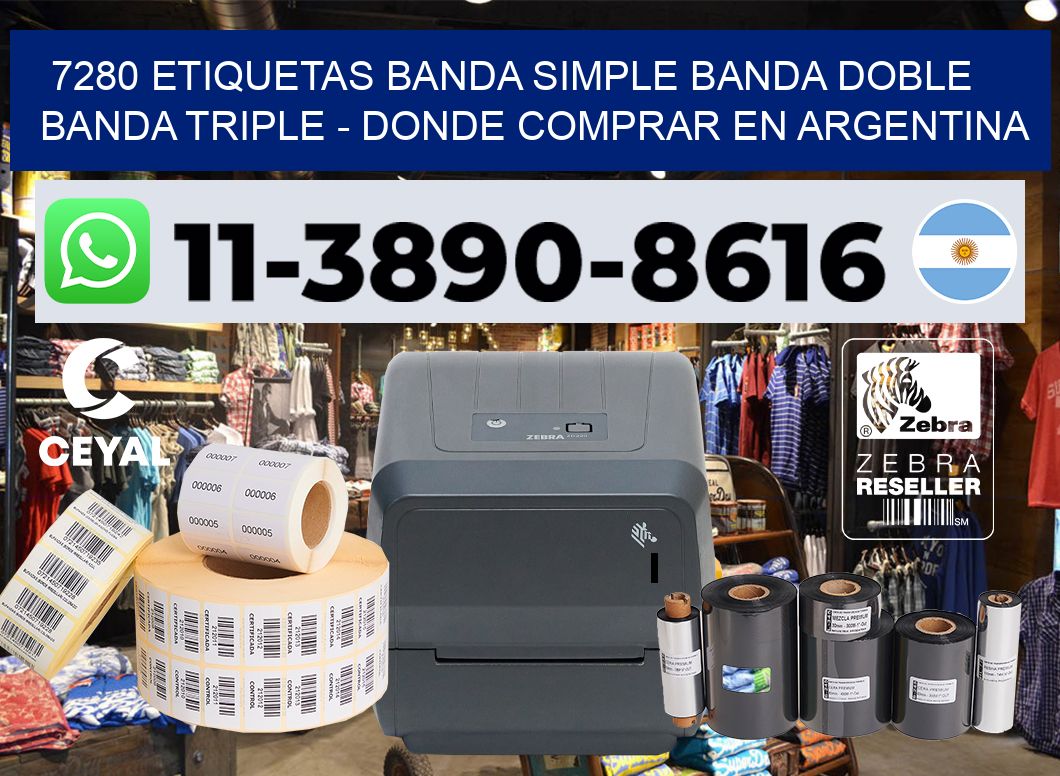 7280 etiquetas banda simple banda doble banda triple – Donde Comprar en Argentina