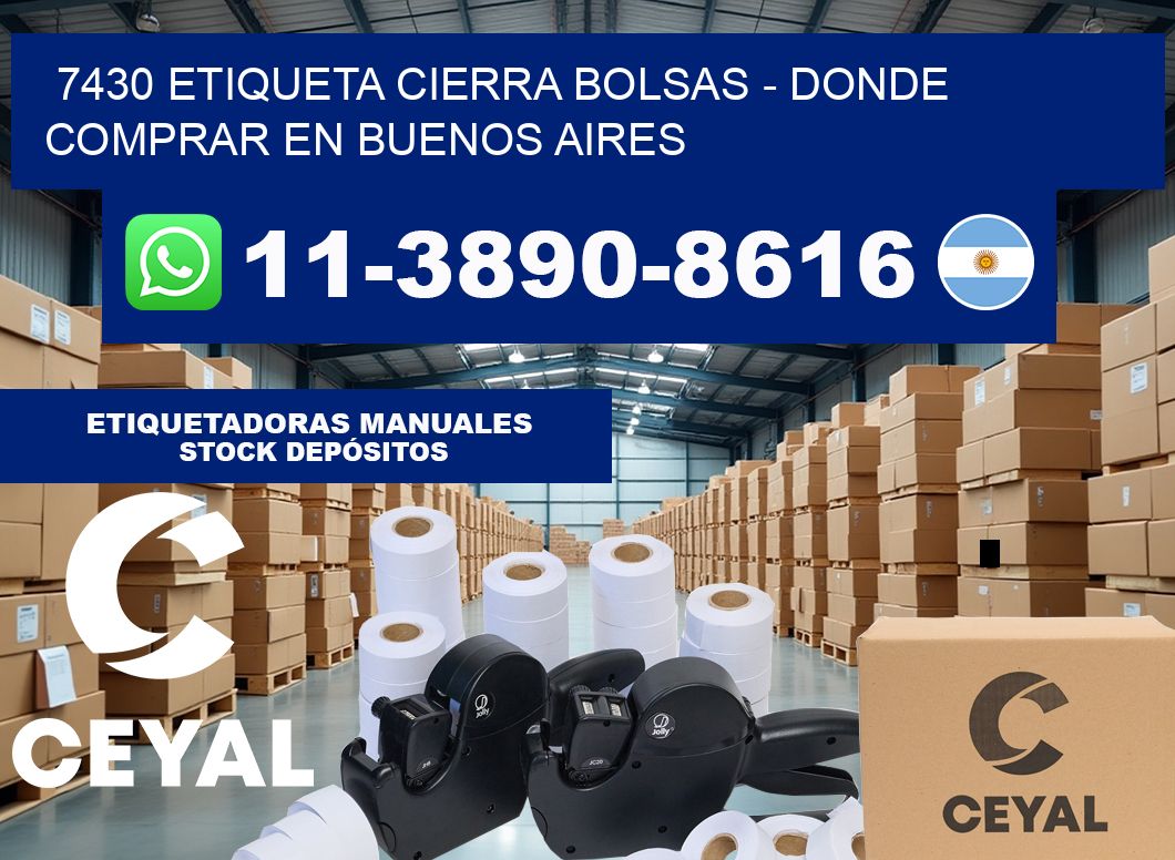 7430 etiqueta Cierra Bolsas – Donde Comprar en Buenos Aires