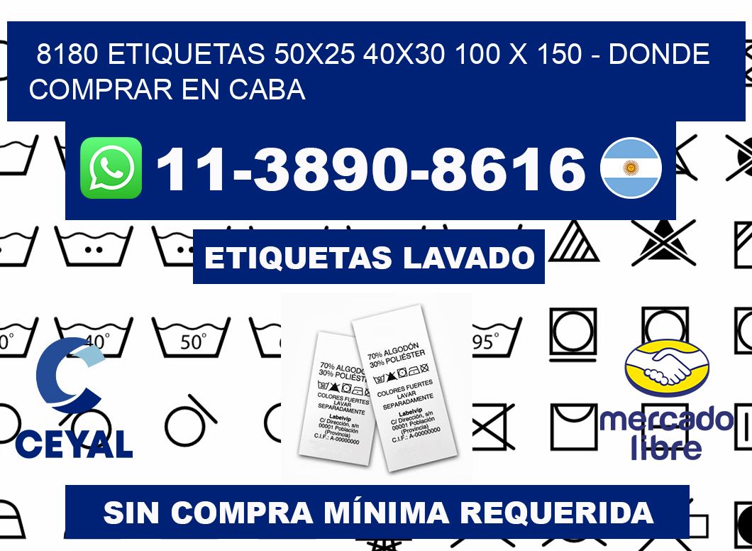 8180 etiquetas 50x25 40x30 100 x 150 - Donde Comprar en Caba